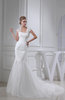Classic Hall Mermaid Square Zip up Appliques Bridal Gowns