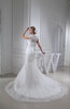 Classic Hall Mermaid Square Zip up Appliques Bridal Gowns