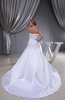 Plain Church Fit-n-Flare Zip up Satin Ruching Bridal Gowns