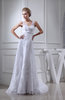 Glamorous Hall A-line Sheer Sleeveless Chapel Train Bridal Gowns