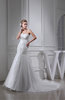 Elegant Hall Fit-n-Flare Spaghetti Sleeveless Chapel Train Bridal Gowns