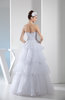 Cute Garden A-line Sleeveless Backless Organza Embroidery Bridal Gowns