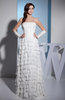 Romantic Church Sheath Sleeveless Zip up Chiffon Tiered Bridal Gowns