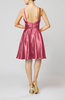 Elegant A-line Thick Straps Zipper Elastic Woven Satin Bridesmaid Dresses