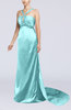Sexy Sheath Thick Straps Sleeveless Hook up Silk Like Satin Prom Dresses