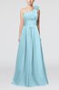 Cute A-line Asymmetric Neckline Sleeveless Chiffon Pleated Bridesmaid Dresses