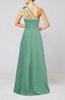 Cute A-line Asymmetric Neckline Sleeveless Chiffon Pleated Bridesmaid Dresses
