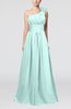 Cute A-line Asymmetric Neckline Sleeveless Chiffon Pleated Bridesmaid Dresses