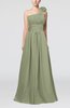 Cute A-line Asymmetric Neckline Sleeveless Chiffon Pleated Bridesmaid Dresses