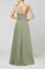 Cute A-line Asymmetric Neckline Sleeveless Chiffon Pleated Bridesmaid Dresses