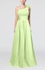 Cute A-line Asymmetric Neckline Sleeveless Chiffon Pleated Bridesmaid Dresses