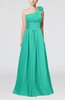 Cute A-line Asymmetric Neckline Sleeveless Chiffon Pleated Bridesmaid Dresses
