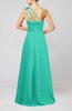 Cute A-line Asymmetric Neckline Sleeveless Chiffon Pleated Bridesmaid Dresses