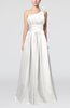 Cute A-line Asymmetric Neckline Sleeveless Chiffon Pleated Bridesmaid Dresses