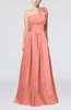 Cute A-line Asymmetric Neckline Sleeveless Chiffon Pleated Bridesmaid Dresses