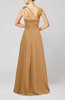 Cute A-line Asymmetric Neckline Sleeveless Chiffon Pleated Bridesmaid Dresses