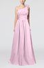 Cute A-line Asymmetric Neckline Sleeveless Chiffon Pleated Bridesmaid Dresses
