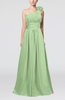 Cute A-line Asymmetric Neckline Sleeveless Chiffon Pleated Bridesmaid Dresses