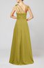 Cute A-line Asymmetric Neckline Sleeveless Chiffon Pleated Bridesmaid Dresses