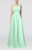 Cute A-line Asymmetric Neckline Sleeveless Chiffon Pleated Bridesmaid Dresses