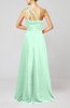 Cute A-line Asymmetric Neckline Sleeveless Chiffon Pleated Bridesmaid Dresses