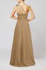 Cute A-line Asymmetric Neckline Sleeveless Chiffon Pleated Bridesmaid Dresses