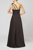 Cute A-line Asymmetric Neckline Sleeveless Chiffon Pleated Bridesmaid Dresses