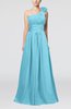 Cute A-line Asymmetric Neckline Sleeveless Chiffon Pleated Bridesmaid Dresses