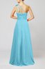 Cute A-line Asymmetric Neckline Sleeveless Chiffon Pleated Bridesmaid Dresses