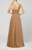 Cute A-line Asymmetric Neckline Sleeveless Chiffon Pleated Bridesmaid Dresses
