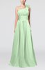 Cute A-line Asymmetric Neckline Sleeveless Chiffon Pleated Bridesmaid Dresses
