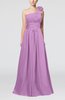 Cute A-line Asymmetric Neckline Sleeveless Chiffon Pleated Bridesmaid Dresses