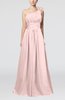Cute A-line Asymmetric Neckline Sleeveless Chiffon Pleated Bridesmaid Dresses