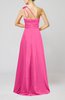 Cute A-line Asymmetric Neckline Sleeveless Chiffon Pleated Bridesmaid Dresses