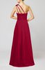Cute A-line Asymmetric Neckline Sleeveless Chiffon Pleated Bridesmaid Dresses