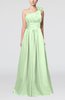 Cute A-line Asymmetric Neckline Sleeveless Chiffon Pleated Bridesmaid Dresses