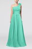 Cute A-line Asymmetric Neckline Sleeveless Chiffon Pleated Bridesmaid Dresses