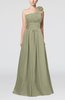 Cute A-line Asymmetric Neckline Sleeveless Chiffon Pleated Bridesmaid Dresses