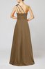 Cute A-line Asymmetric Neckline Sleeveless Chiffon Pleated Bridesmaid Dresses