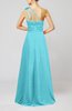 Cute A-line Asymmetric Neckline Sleeveless Chiffon Pleated Bridesmaid Dresses