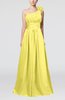 Cute A-line Asymmetric Neckline Sleeveless Chiffon Pleated Bridesmaid Dresses