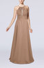 Elegant A-line Sleeveless Zip up Floor Length Evening Dresses