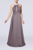 Elegant A-line Sleeveless Zip up Floor Length Evening Dresses
