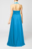 Elegant A-line Sleeveless Zip up Floor Length Evening Dresses