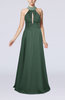 Elegant A-line Sleeveless Zip up Floor Length Evening Dresses