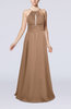 Elegant A-line Sleeveless Zip up Floor Length Evening Dresses
