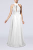 Elegant A-line Sleeveless Zip up Floor Length Evening Dresses