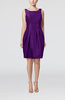 Plain Scoop Taffeta Mini Bow Bridesmaid Dresses
