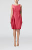 Plain Scoop Taffeta Mini Bow Bridesmaid Dresses