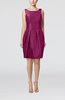 Plain Scoop Taffeta Mini Bow Bridesmaid Dresses